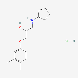 molecular formula C16H26ClNO2 B4170811 1-(cyclopentylamino)-3-(3,4-dimethylphenoxy)-2-propanol hydrochloride 