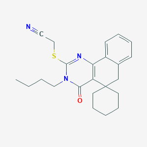 [(3-butyl-4-oxo-4,6-dihydro-3H-spiro[benzo[h]quinazoline-5,1'-cyclohexan]-2-yl)thio]acetonitrile