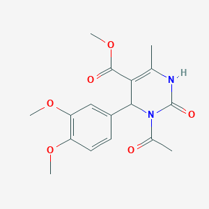 molecular formula C17H20N2O6 B417087 Methyl 3-acetyl-4-(3,4-dimethoxyphenyl)-6-methyl-2-oxo-1,2,3,4-tetrahydropyrimidine-5-carboxylate 