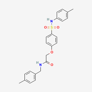 molecular formula C23H24N2O4S B4170875 N-(4-methylbenzyl)-2-(4-{[(4-methylphenyl)amino]sulfonyl}phenoxy)acetamide 