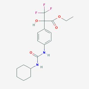 molecular formula C18H23F3N2O4 B4170885 ethyl 2-(4-{[(cyclohexylamino)carbonyl]amino}phenyl)-3,3,3-trifluoro-2-hydroxypropanoate 