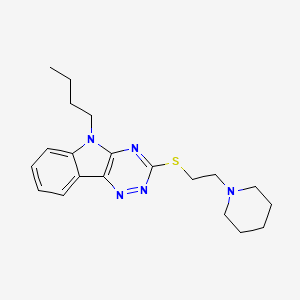 molecular formula C20H27N5S B4170908 5-butyl-3-{[2-(1-piperidinyl)ethyl]thio}-5H-[1,2,4]triazino[5,6-b]indole 