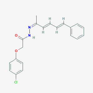 molecular formula C20H19ClN2O2 B417091 2-(4-chlorophenoxy)-N'-(1-methyl-5-phenyl-2,4-pentadienylidene)acetohydrazide 