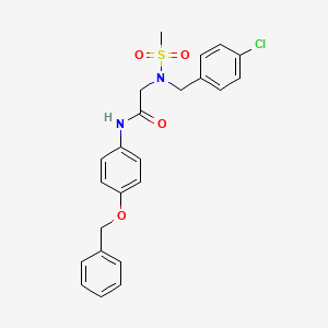 N~1~-[4-(benzyloxy)phenyl]-N~2~-(4-chlorobenzyl)-N~2~-(methylsulfonyl)glycinamide