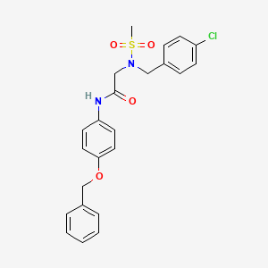 molecular formula C23H23ClN2O4S B4170917 N~1~-[4-(benzyloxy)phenyl]-N~2~-(4-chlorobenzyl)-N~2~-(methylsulfonyl)glycinamide 