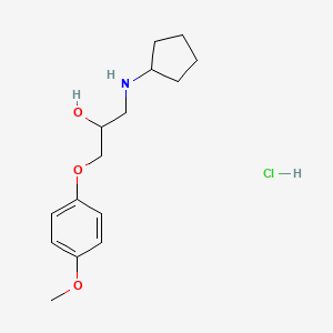 molecular formula C15H24ClNO3 B4170921 1-(cyclopentylamino)-3-(4-methoxyphenoxy)-2-propanol hydrochloride 