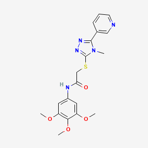 2-{[4-methyl-5-(3-pyridinyl)-4H-1,2,4-triazol-3-yl]thio}-N-(3,4,5-trimethoxyphenyl)acetamide