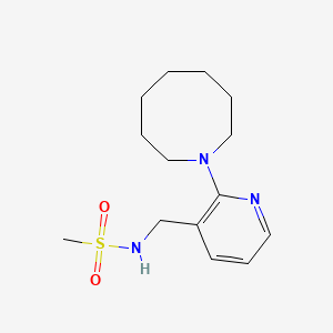 molecular formula C14H23N3O2S B4170946 N-{[2-(1-azocanyl)-3-pyridinyl]methyl}methanesulfonamide 