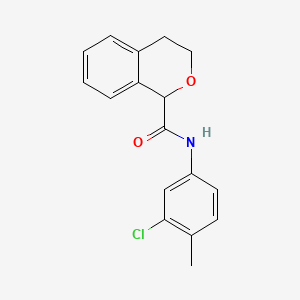 molecular formula C17H16ClNO2 B4170966 N-(3-chloro-4-methylphenyl)-3,4-dihydro-1H-isochromene-1-carboxamide 