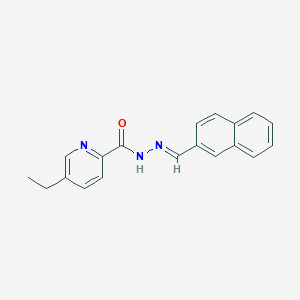 molecular formula C19H17N3O B417098 5-ethyl-N'-(2-naphthylmethylene)-2-pyridinecarbohydrazide 