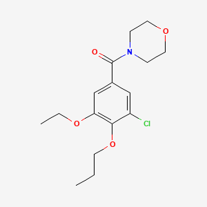 molecular formula C16H22ClNO4 B4170983 4-(3-chloro-5-ethoxy-4-propoxybenzoyl)morpholine 