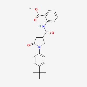 methyl 2-({[1-(4-tert-butylphenyl)-5-oxo-3-pyrrolidinyl]carbonyl}amino)benzoate