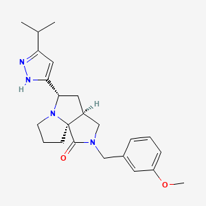 molecular formula C23H30N4O2 B4171002 (3aS*,5S*,9aS*)-5-(5-isopropyl-1H-pyrazol-3-yl)-2-(3-methoxybenzyl)hexahydro-7H-pyrrolo[3,4-g]pyrrolizin-1(2H)-one 