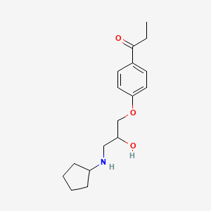 molecular formula C17H25NO3 B4171018 1-{4-[3-(cyclopentylamino)-2-hydroxypropoxy]phenyl}-1-propanone 