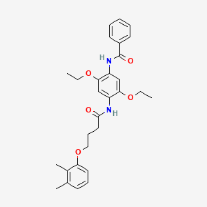 N-(4-{[4-(2,3-dimethylphenoxy)butanoyl]amino}-2,5-diethoxyphenyl)benzamide