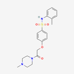 N-(2-methylphenyl)-4-[2-(4-methyl-1-piperazinyl)-2-oxoethoxy]benzenesulfonamide