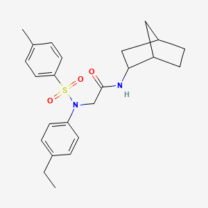 molecular formula C24H30N2O3S B4171075 N~1~-bicyclo[2.2.1]hept-2-yl-N~2~-(4-ethylphenyl)-N~2~-[(4-methylphenyl)sulfonyl]glycinamide 