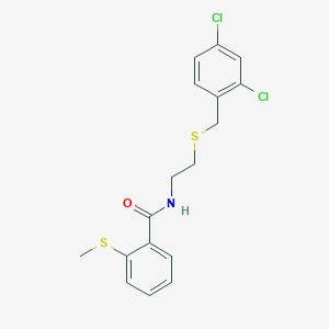 N-{2-[(2,4-dichlorobenzyl)thio]ethyl}-2-(methylthio)benzamide