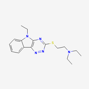 N,N-diethyl-2-[(5-ethyl-5H-[1,2,4]triazino[5,6-b]indol-3-yl)thio]ethanamine