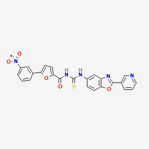 5-(3-nitrophenyl)-N-({[2-(3-pyridinyl)-1,3-benzoxazol-5-yl]amino}carbonothioyl)-2-furamide