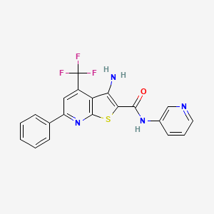 3-amino-6-phenyl-N-3-pyridinyl-4-(trifluoromethyl)thieno[2,3-b]pyridine-2-carboxamide