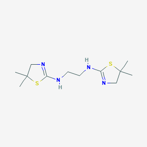 molecular formula C12H22N4S2 B4171138 (5,5-dimethyl-4,5-dihydro-1,3-thiazol-2-yl){2-[(5,5-dimethyl-4,5-dihydro-1,3-thiazol-2-yl)amino]ethyl}amine 
