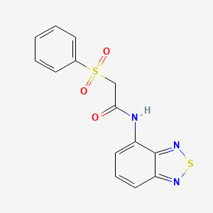 N-2,1,3-benzothiadiazol-4-yl-2-(phenylsulfonyl)acetamide