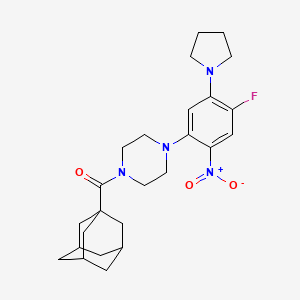 1-(1-adamantylcarbonyl)-4-[4-fluoro-2-nitro-5-(1-pyrrolidinyl)phenyl]piperazine