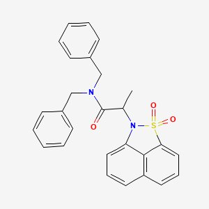 N,N-dibenzyl-2-(1,1-dioxido-2H-naphtho[1,8-cd]isothiazol-2-yl)propanamide