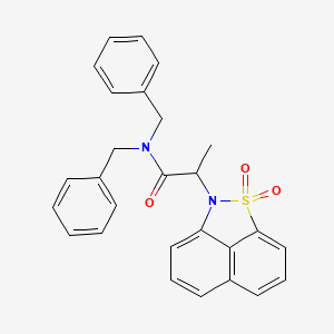 molecular formula C27H24N2O3S B4171174 N,N-dibenzyl-2-(1,1-dioxido-2H-naphtho[1,8-cd]isothiazol-2-yl)propanamide 