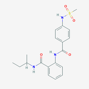 molecular formula C19H23N3O4S B4171205 N-(sec-butyl)-2-({4-[(methylsulfonyl)amino]benzoyl}amino)benzamide 