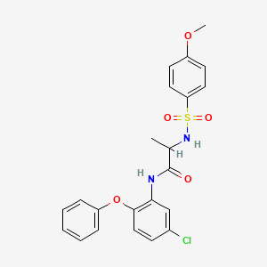 N~1~-(5-chloro-2-phenoxyphenyl)-N~2~-[(4-methoxyphenyl)sulfonyl]alaninamide