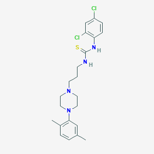 molecular formula C22H28Cl2N4S B4171232 N-(2,4-dichlorophenyl)-N'-{3-[4-(2,5-dimethylphenyl)-1-piperazinyl]propyl}thiourea 