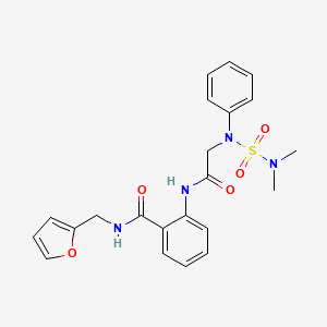 molecular formula C22H24N4O5S B4171237 2-({N-[(dimethylamino)sulfonyl]-N-phenylglycyl}amino)-N-(2-furylmethyl)benzamide 