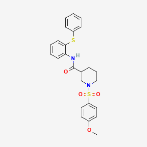 1-[(4-methoxyphenyl)sulfonyl]-N-[2-(phenylthio)phenyl]-3-piperidinecarboxamide