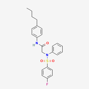 N~1~-(4-butylphenyl)-N~2~-[(4-fluorophenyl)sulfonyl]-N~2~-phenylglycinamide