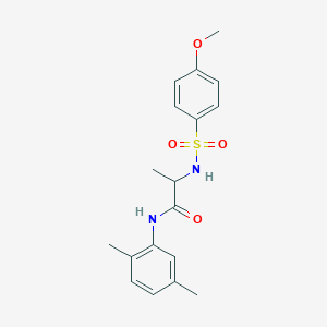N~1~-(2,5-dimethylphenyl)-N~2~-[(4-methoxyphenyl)sulfonyl]alaninamide