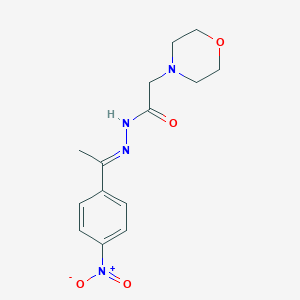 molecular formula C14H18N4O4 B417128 N'-(1-{4-nitrophenyl}ethylidene)-2-(4-morpholinyl)acetohydrazide 