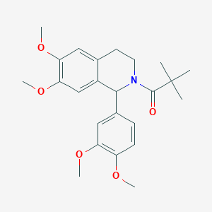 1-(3,4-dimethoxyphenyl)-2-(2,2-dimethylpropanoyl)-6,7-dimethoxy-1,2,3,4-tetrahydroisoquinoline