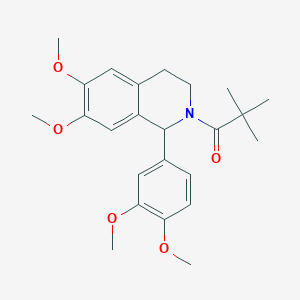 molecular formula C24H31NO5 B4171304 1-(3,4-dimethoxyphenyl)-2-(2,2-dimethylpropanoyl)-6,7-dimethoxy-1,2,3,4-tetrahydroisoquinoline 