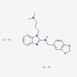 N-(1,3-benzodioxol-5-ylmethyl)-1-[3-(dimethylamino)propyl]-1H-benzimidazol-2-amine dihydrochloride