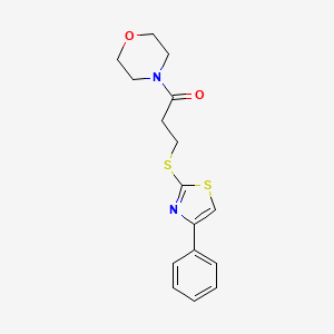 4-{3-[(4-phenyl-1,3-thiazol-2-yl)thio]propanoyl}morpholine