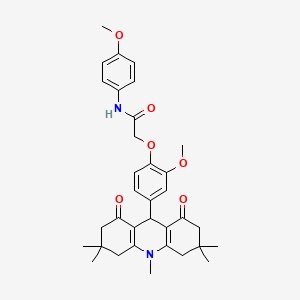 2-[2-methoxy-4-(3,3,6,6,10-pentamethyl-1,8-dioxo-1,2,3,4,5,6,7,8,9,10-decahydro-9-acridinyl)phenoxy]-N-(4-methoxyphenyl)acetamide