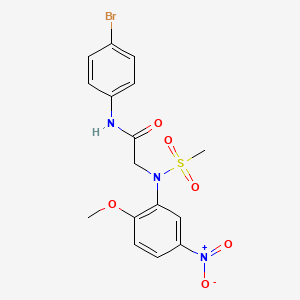 N~1~-(4-bromophenyl)-N~2~-(2-methoxy-5-nitrophenyl)-N~2~-(methylsulfonyl)glycinamide