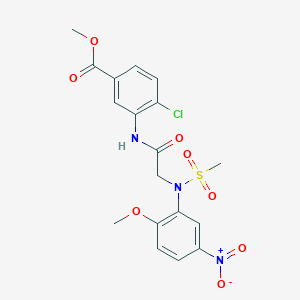 methyl 4-chloro-3-{[N-(2-methoxy-5-nitrophenyl)-N-(methylsulfonyl)glycyl]amino}benzoate