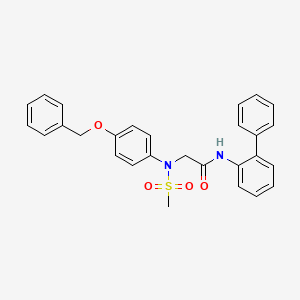 molecular formula C28H26N2O4S B4171386 N~2~-[4-(benzyloxy)phenyl]-N~1~-2-biphenylyl-N~2~-(methylsulfonyl)glycinamide 