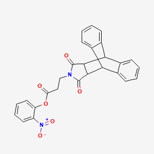 molecular formula C27H20N2O6 B4171389 2-nitrophenyl 3-(16,18-dioxo-17-azapentacyclo[6.6.5.0~2,7~.0~9,14~.0~15,19~]nonadeca-2,4,6,9,11,13-hexaen-17-yl)propanoate 