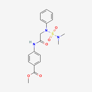 molecular formula C18H21N3O5S B4171393 methyl 4-({N-[(dimethylamino)sulfonyl]-N-phenylglycyl}amino)benzoate 
