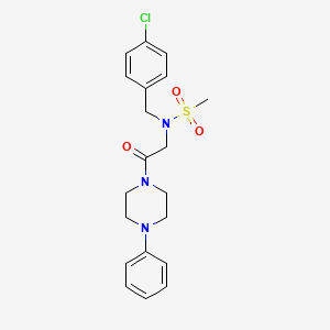 N-[(4-chlorophenyl)methyl]-N-[2-oxo-2-(4-phenylpiperazin-1-yl)ethyl]methanesulfonamide