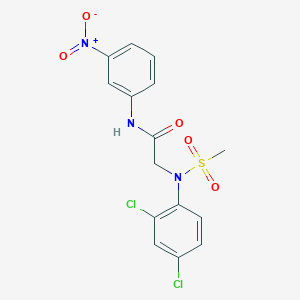 molecular formula C15H13Cl2N3O5S B4171407 N~2~-(2,4-dichlorophenyl)-N~2~-(methylsulfonyl)-N~1~-(3-nitrophenyl)glycinamide 